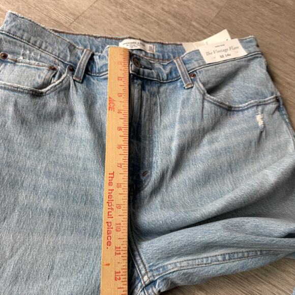 Abercrombie & Fitch The Vintage Flare High Rise Jeans NWT 32 14R Retro Hippie 70 - Picture 8 of 9